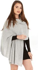 img 4 attached to 🧣 Stylish Cashmere Knit Shawl - Essential Women's Accessory for Scarves & Wraps