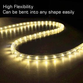 img 2 attached to 🎄 Delight 150ft Warm White LED Rope Light with 1620pcs Bulbs - Perfect for Christmas, Home, Holiday, Party, Disco, Restaurant, Cafe Decor