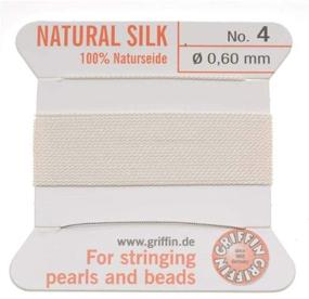 img 1 attached to Silk Beading Cord and Needle by Griffin, Size 4, in White