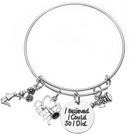 🎉 cheer bracelet: inspiring 'i believed i could so i did' bangle - perfect gift for cheerleaders & cheer teams logo