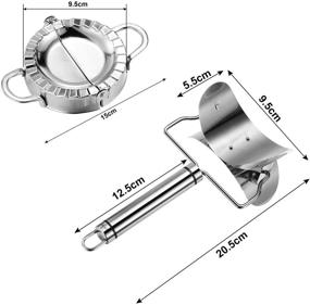 img 3 attached to 3-Piece Stainless Steel Dumplings Maker: Perfect Kitchen Accessories for Chinese Dumplings, Pie, Ravioli, Empanadas and More (Size A)