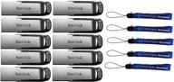 💾 sandisk ultra flair usb (10 pack) 3.0 32gb flash drive - high performance jump drive with (5) everything but stromboli lanyard - up to 130mb/s! logo