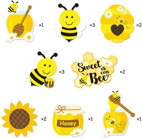 img 3 attached to 🐝 Faisichocalato Honey Bumble Bee Hanging Swirl Decoration Ceiling Streamers - Perfect for Bee Themed Birthday Party, Sweet as Can Bee Baby Shower, Gender Reveal, and Bridal Shower Supplies