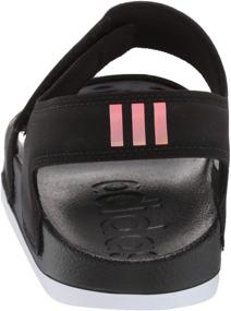 img 2 attached to adidas Women's Adilette Slide Sandal, Core Black/Iridescent/White, Size 7