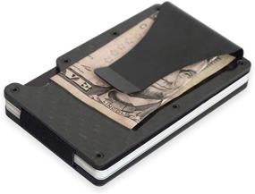 img 2 attached to 💼 Sleek Carbon Fiber Wallet with Minimalist Aluminum Design