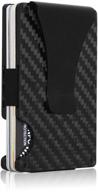 💼 sleek carbon fiber wallet with minimalist aluminum design logo