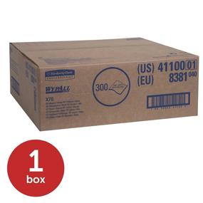 img 3 attached to WypAll X70 Extended Use Reusable Cloths (41100) - Flat Sheet Box, Long Lasting Performance - White, 1 Box, 300 Sheets