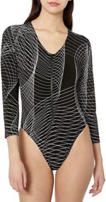 img 2 attached to Norma Kamali Rashguard Chevron XX Small