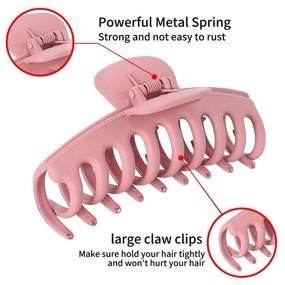 img 1 attached to 💇 MIKITY Hair Clips - Large Hair Claw Clips 4.3 Inch: Non-Slip Claw Clip for Women and Girls with Thin Hair, Strong Hold for Thick Hair - Available in 5 Colors (5 Packs)