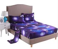 🌌 stylish galaxy themed bedding set – 3d printed microfiber sheets with pillowcases - full size (07) logo