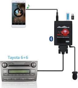 img 3 attached to 🚗 Yomikoo Bluetooth Car Kit - MP3 USB AUX 3.5mm Stereo Music Player with Hands-Free Bluetooth Receiver, Compatible with Toyota 6+6Pin Camry Tacoma Corolla Yaris 4Runner RAV4 (Not for Navigation)