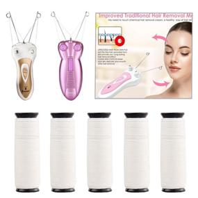 img 3 attached to 🧵 Enhance Your Epilator Experience with 5PCS Replacement Cotton Thread for Effective Hair Removal