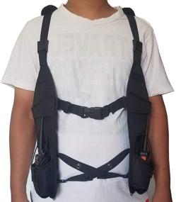 img 2 attached to Lewong Universal Hands Free Chest Harness Bag Holster For Two Way Radio (Rescue Essentials) (Vest Harness)