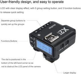img 3 attached to Godox X2T-C TTL беспроводной спуск для Canon: Ultimate 📸 Поддержка HSS, легкая и быстрая настройка с отдельными кнопками групп и функции.