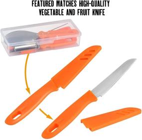 img 1 attached to Halloween Pumpkin Carving Tools Set - 5PCS Stainless Steel Set with Food Carving Knife & Baking Kitchen Knife