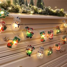 img 2 attached to 10 LED Christmas String Lights, 3.9 Ft/ 1.2 Meter Santa Claus Christmas Decorations Lights, Battery-Powered Xmas Decor Lights for Christmas Tree Décor, Home, Garden, Lawn, Patio, Indoors, Outdoors