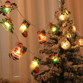 img 3 attached to 10 LED Christmas String Lights, 3.9 Ft/ 1.2 Meter Santa Claus Christmas Decorations Lights, Battery-Powered Xmas Decor Lights for Christmas Tree Décor, Home, Garden, Lawn, Patio, Indoors, Outdoors