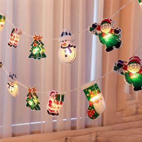 img 4 attached to 10 LED Christmas String Lights, 3.9 Ft/ 1.2 Meter Santa Claus Christmas Decorations Lights, Battery-Powered Xmas Decor Lights for Christmas Tree Décor, Home, Garden, Lawn, Patio, Indoors, Outdoors