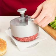 🍔 lucky monet adjustable burger press: non-stick aluminum patty maker, creates 4 1/2" patties, 1/4 lb to 3/4 lb burgers logo