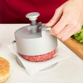 img 4 attached to 🍔 Lucky Monet Adjustable Burger Press: Non-Stick Aluminum Patty Maker, Creates 4 1/2" Patties, 1/4 lb to 3/4 lb Burgers