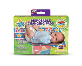 img 2 attached to 👶 Mighty Clean Baby Disposable Changing Pads: Portable Diaper Changing Underpad for On-the-Go Use – Breathable, Absorbent, Leak-Proof Sheet Protector (20 Count)