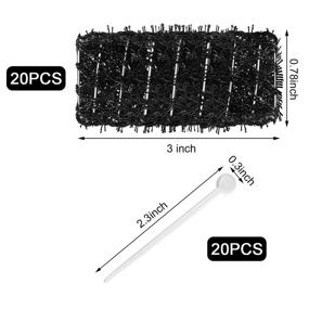 img 4 attached to 💇 20 Волосов Кручения Кодоносны при помощи Мешка и Пластиковых Отборов для Женщин и Девочек, 2.5 x 0.7 дюйма