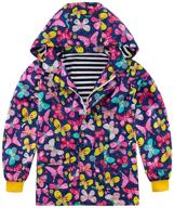 🌧️ waterproof floral printed raincoats for girls and boys - unifaco kids' rain jacket (2-9 years) logo