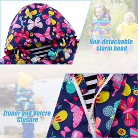 img 1 attached to 🌧️ Waterproof Floral Printed Raincoats for Girls and Boys - UNIFACO Kids' Rain Jacket (2-9 Years)