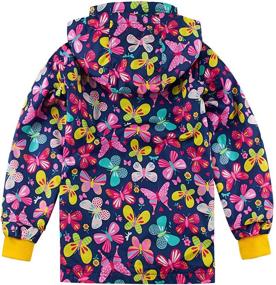 img 3 attached to 🌧️ Waterproof Floral Printed Raincoats for Girls and Boys - UNIFACO Kids' Rain Jacket (2-9 Years)