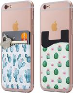 🌵 карман для телефона с изображением кактуса: налепка-кошелек для iphone, android и смартфонов логотип