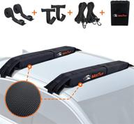 🚗 meefar universal car soft roof rack pads for kayak surfboard sup canoe | heavy duty luggage carrier system with tie down straps, rope, quick loop strap, and storage bag logo