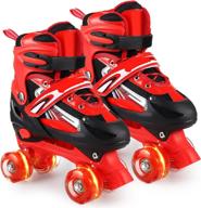 🛼 perzcare roller skates: adjustable sizes for kids with light up wheels, perfect for indoor and outdoor use логотип