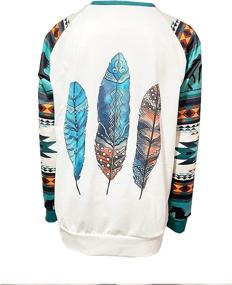 img 2 attached to 👚 Womens Long Sleeve Shirts: Western Aztec Print Fit Tops for Fall Fashion