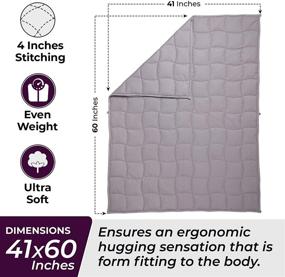 img 2 attached to 🧸 Florensi Weighted Kids Blanket, 7 lbs, Twin Size (41" x 60"), Removable Bamboo Duvet Cover for Cooling Comfort, Machine Washable - Ideal for Baby, Toddler, Teenager