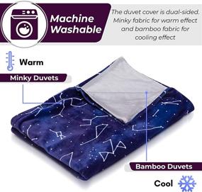 img 3 attached to 🧸 Florensi Weighted Kids Blanket, 7 lbs, Twin Size (41" x 60"), Removable Bamboo Duvet Cover for Cooling Comfort, Machine Washable - Ideal for Baby, Toddler, Teenager