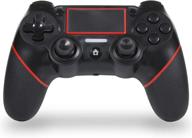 🎮 sefitopher wireless ps4 controller: professional gamepad with dual vibration & touch panel joypad, compatible with ps4/pro/slim/pc – red logo