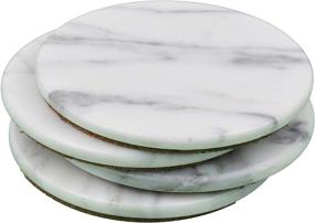 img 1 attached to 🍸 Marbco Coasters: Luxurious Polished Material for Sleek Coaster Set