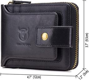 img 3 attached to 👛 Genuine Leather RFID Blocking Zipper Wallet