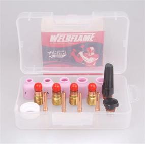 img 3 attached to 🔥 Weldflame Gas Lens Kit for TIG Welding Torch Series 17 18 26 - Stubby Design