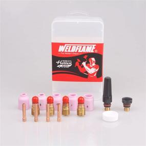 img 4 attached to 🔥 Weldflame Gas Lens Kit for TIG Welding Torch Series 17 18 26 - Stubby Design