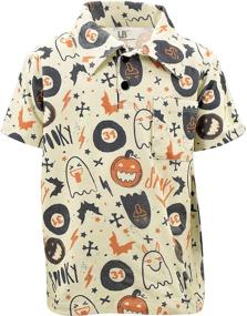 img 4 attached to Spooky Retro Halloween Tshirt Polo - Perfect for Unique Baby Boys!