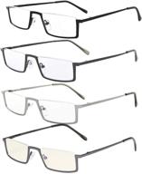 👓 eyekepper 4-pack half-rim reading glasses: spring temple readers with bonus computer glasses logo