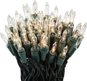 img 4 attached to 🎄 612 Vermont 100 Clear Christmas Twinkle Lights: Green Wire, Indoor/Outdoor Use, Connectable up to 4 Sets, 20.6' Lighted Length