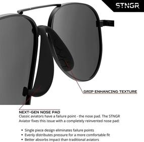 img 2 attached to 🕶️ STNGR Horizon Black Smoke Sunglasses