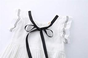 img 2 attached to Summer Linen Dresses for Preppy Girls at Mud Kingdom