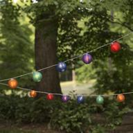 🏮 vibrant multicolor lantern string lights: 20 colored nylon hanging mini lanterns with warm white bulbs, waterproof indoor/outdoor festive decor lighting - 13 feet long, plug in & connect up to 22 strands логотип