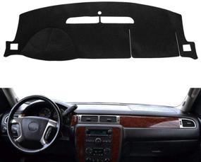 img 4 attached to AKMOTOR Dash Cover - Custom Fit for Chevy Tahoe, GMC Yukon, Chevy Avalanche and Silverado 1500 LTZ - Premium Dashboard Protection (Black)