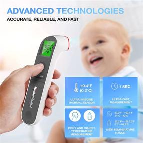 img 2 attached to Mueller Non-Contact Infrared Thermometer: Accurate Fever, Body & Surface Temperature Measurement with Memory Recall, Auto Power-Off, and Backlight Indicator - Gray