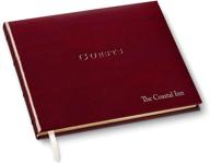 📚 burgundy acadia 7x9 personalized gallery leather guest book: elegant customizable keepsake logo