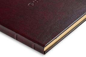 img 1 attached to 📚 Burgundy Acadia 7x9 Personalized Gallery Leather Guest Book: Elegant Customizable Keepsake